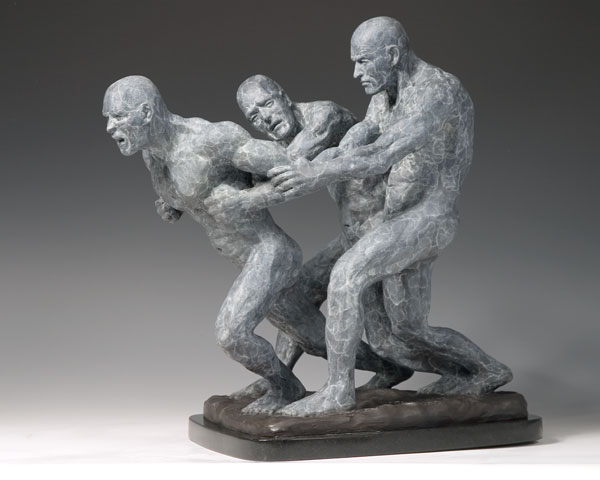 Inner Turmoil bronze sculpture