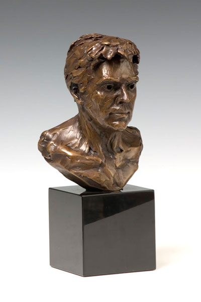Jesse, half life-size portrait sculpture.