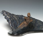 "Sunrise Ski" bronze sculpture by Gregory Reade